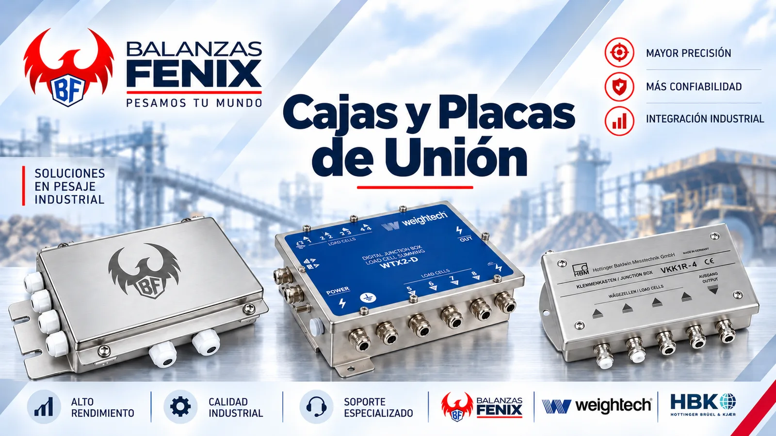 Cajas y placas de unión por pedido